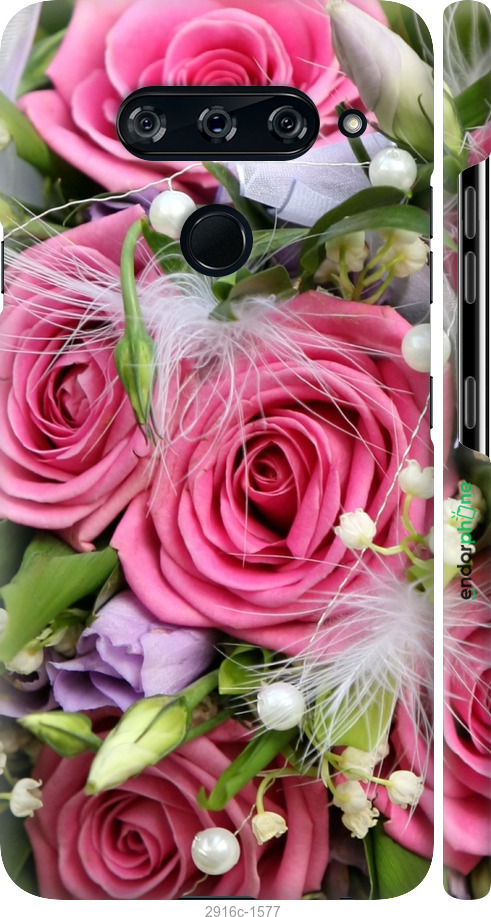 

3D пластиковий матовий чохол "Ніжність" для LG V40 ThinQ, Рожевий