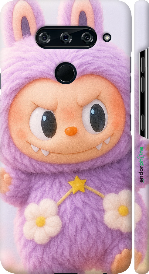 3D пластиковый матовый чехол Лабубу для LG V40 ThinQ - 6708m-1577 изображение 