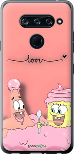 2D пластиковый чехол Спанч Боб для LG V40 ThinQ - 6282t-1577 изображение 