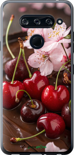Силіконовий чехол Вишня у шоколаді для LG V40 ThinQ - 6698u-1577 изображение 