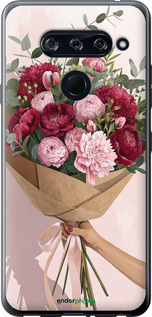 2D пластиковый чехол Пионы 1 для LG V40 ThinQ - 6705t-1577 изображение 