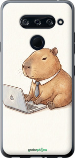 2D пластиковый чехол Funny Capybara CEO Working для LG V40 ThinQ - 6777t-1577 изображение 