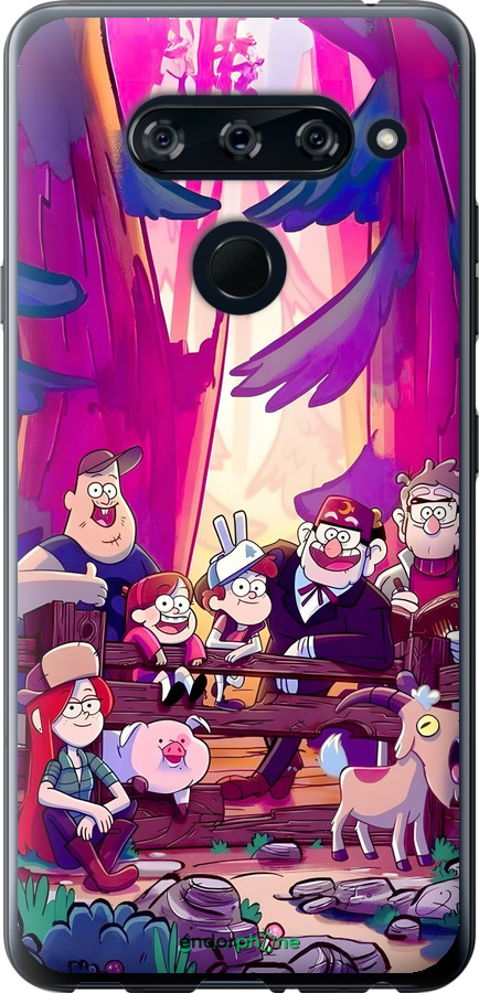2D пластиковый чехол Гравити Фолз для LG V40 ThinQ - 6365t-1577 изображение 