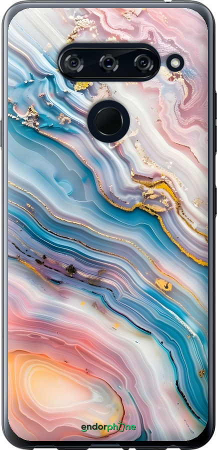 2D пластиковый чехол Мрамор красивый для LG V40 ThinQ - 6376t-1577 изображение 