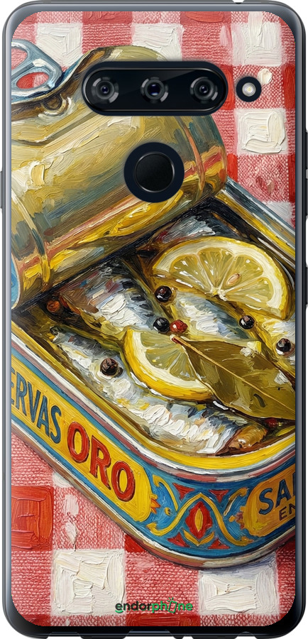 2D пластиковый чехол Vintage Sardine Tin Phone для LG V40 ThinQ - 6772t-1577 изображение 