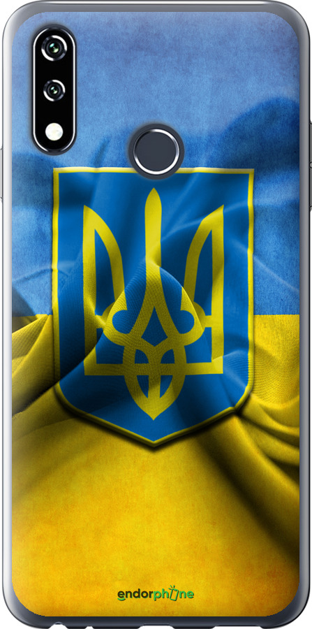 

Силіконовий чохол "Прапор та герб України" для LG W10, Блакитний