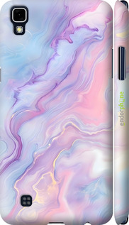 3D пластиковый матовый чехол Нежный мрамор для LG X Power K220DS - 6310m-398 изображение 