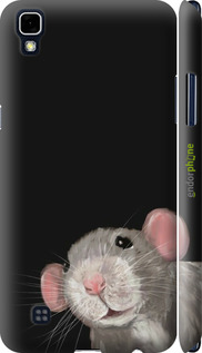 3D пластиковый матовый чехол The Peeking Rat для LG X Power K220DS - 6442m-398 изображение 