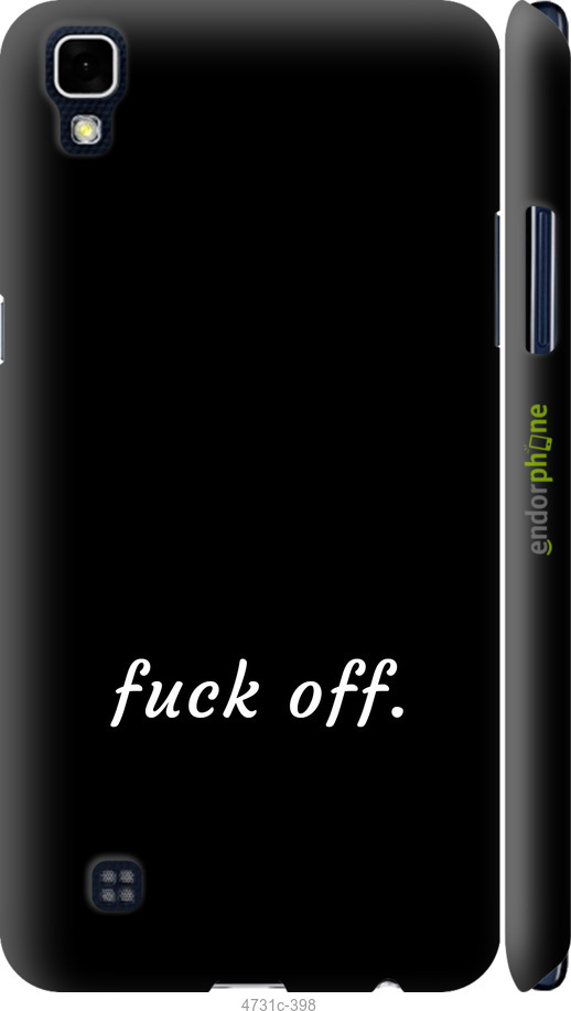 3D пластиковый матовый чехол Fuck off для LG X Power K220DS - 4731m-398 изображение 
