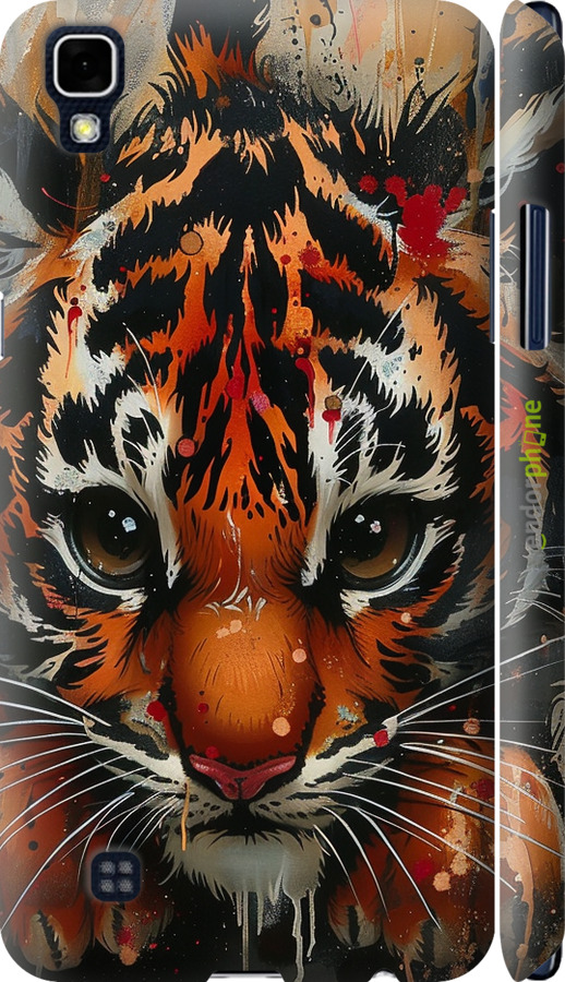 3D пластиковий матовий чехол Mini tiger для LG X Power K220DS - 6052m-398 изображение 