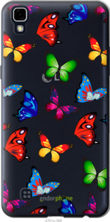 Силиконовый чехол Красочные мотыльки для LG X Power K220DS - 4761u-398 изображение 
