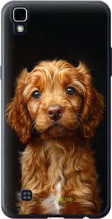 Силиконовый чехол Cocker spaniel на черном фоне для LG X Power K220DS - 6137u-398 изображение 