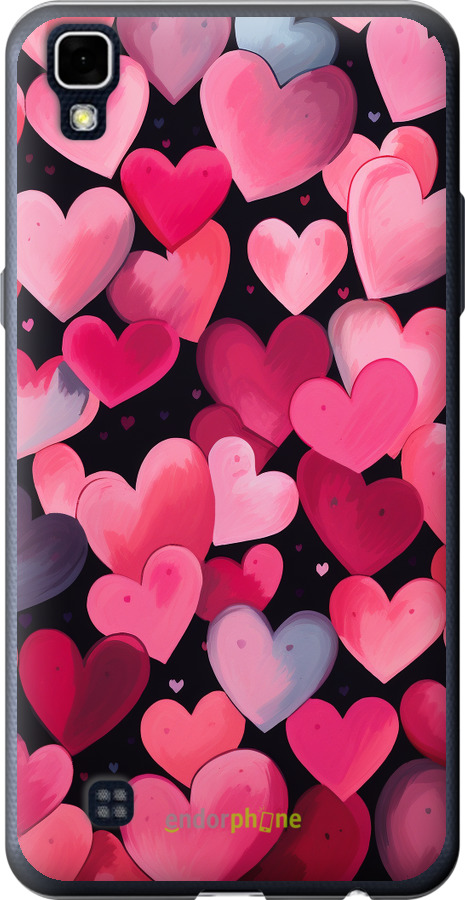 Силиконовый чехол Сердечки 4 для LG X Power K220DS - 5662u-398 изображение 