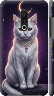 3D пластиковий матовий чехол Mystic White Cat Gothic Dark Purple Gold для Meizu 15 Plus - 6805m-1473 изображение 
