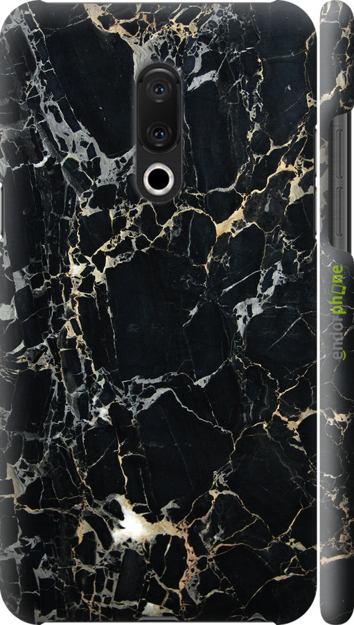 

Plástico mate 3D Capa "Mármore preto" para Meizu 15 Plus