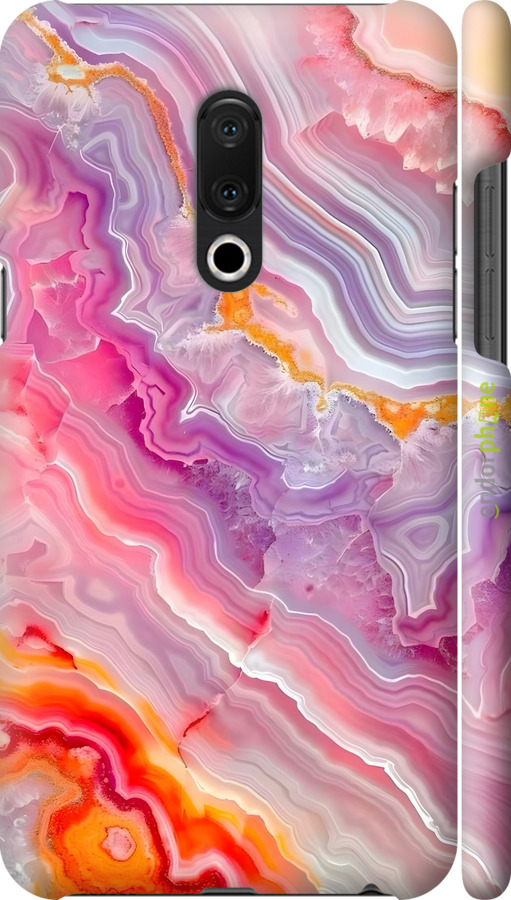 3D пластиковый матовый чехол Мрамор 2 для Meizu 15 Plus - 6307m-1473 изображение 