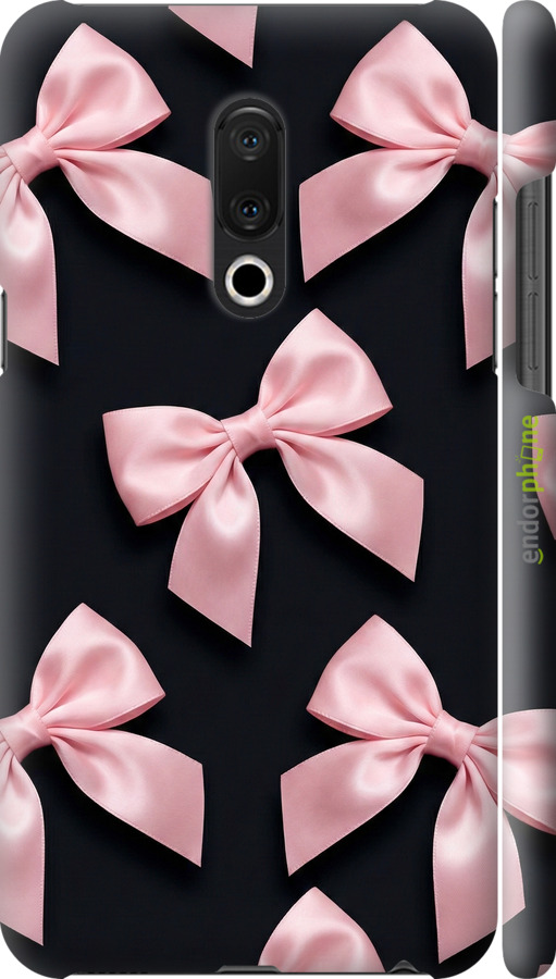 3D пластиковый матовый чехол Coquette Ribbons Dark Coquette для Meizu 15 Plus - 6767m-1473 изображение 