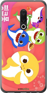 Силиконовый чехол Бейби Шаркс для Meizu 15 Plus - 6305u-1473 изображение 