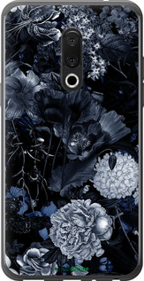 Силиконовый чехол Абстрактный цветочный рисунок в синих тонах для Meizu 15 Plus - 6539u-1473 изображение 