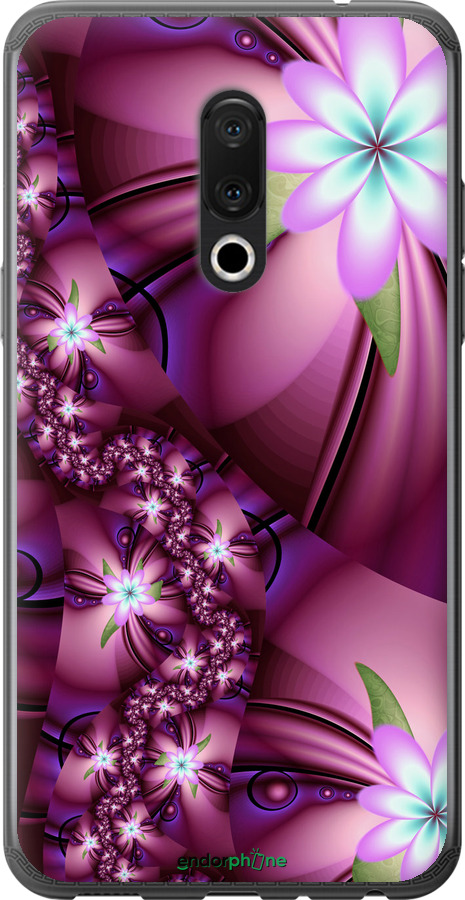 

Силіконовий чохол "Квіткова мозаїка" для Meizu 15 Plus, Рожевий