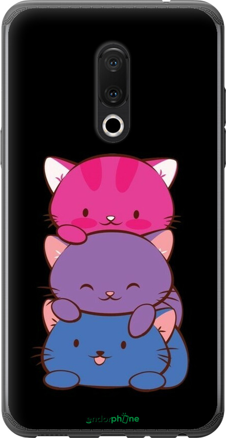 Силиконовый чехол Милые кошки для Meizu 15 Plus - 6518u-1473 изображение 