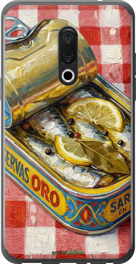 Силиконовый чехол Vintage Sardine Tin Phone для Meizu 15 Plus - 6772u-1473 изображение 