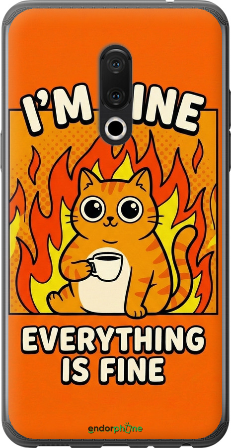 Силиконовый чехол Funny Cat для Meizu 15 Plus - 6786u-1473 изображение 