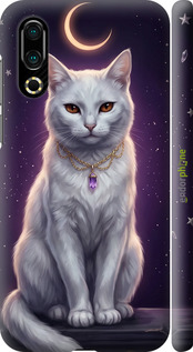 3D пластиковий матовий чехол Mystic White Cat Gothic Dark Purple Gold для Meizu 16S - 6805m-1701 изображение 
