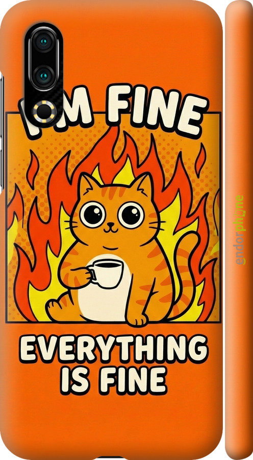 3D пластиковий матовий чехол Funny Cat для Meizu 16S - 6786m-1701 изображение 