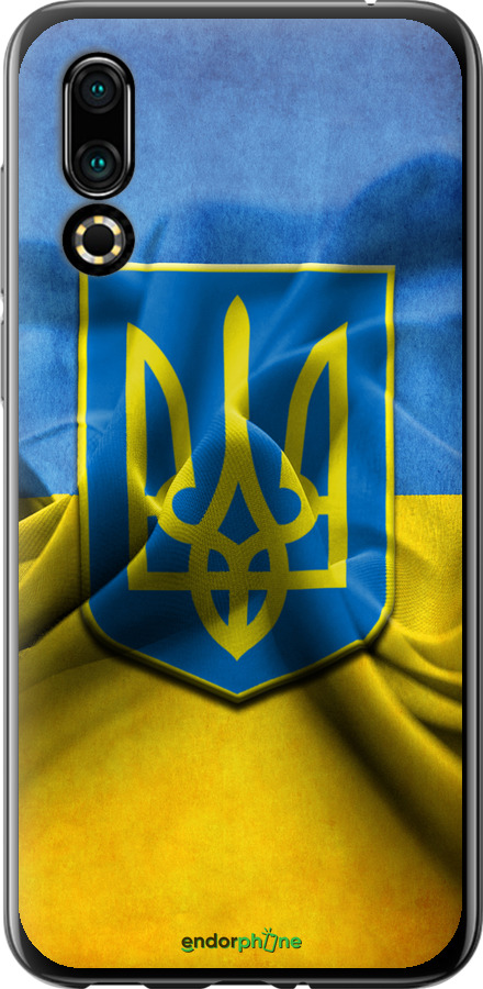 

Силіконовий чохол "Прапор та герб України" для Meizu 16S, Блакитний