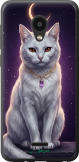 Силіконовий чехол Mystic White Cat Gothic Dark Purple Gold для Meizu C9 - 6805u-1627 изображение 