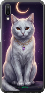 Силиконовый чехол Mystic White Cat Gothic Dark Purple Gold для Meizu E3 - 6805u-1518 изображение 