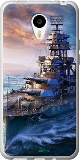 Силиконовый чехол Военный корабль, world of tanks, wargaming для Meizu M1/M1 mini - 6461u-188 изображение 