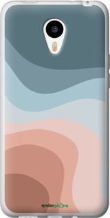 Силиконовый чехол С синими и розовыми волнами в стиле ретро для Meizu M1/M1 mini - 6532u-188 изображение 