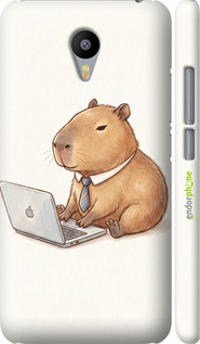 3D пластиковий матовий чехол Funny Capybara CEO Working для Meizu M2 Note - 6777m-94 изображение 