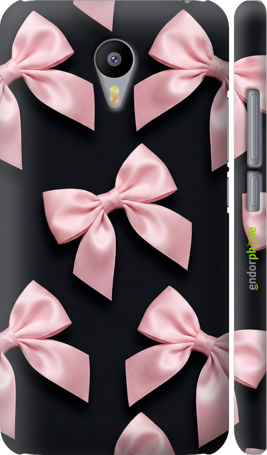 3D пластиковий матовий чехол Coquette Ribbons Dark Coquette для Meizu M2 Note - 6767m-94 изображение 