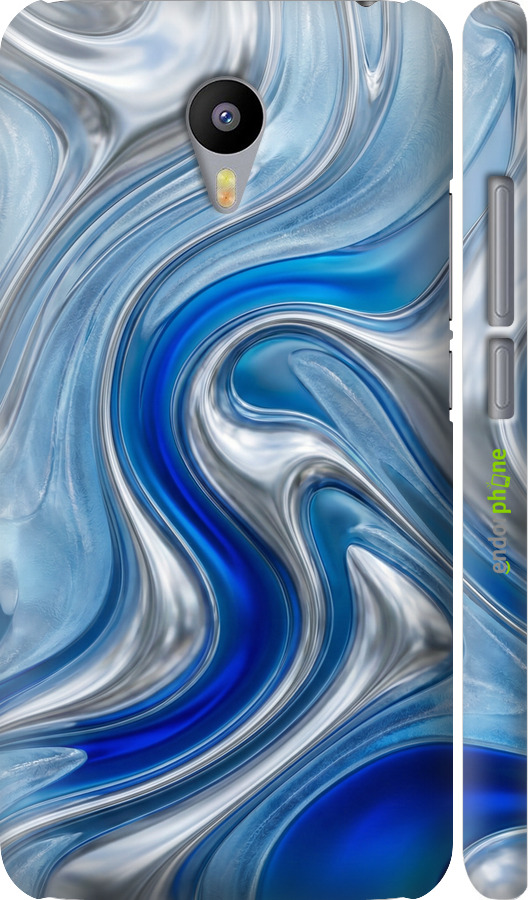 3D пластиковий матовий чехол Liquid Chrome для Meizu M2 Note - 6781m-94 изображение 
