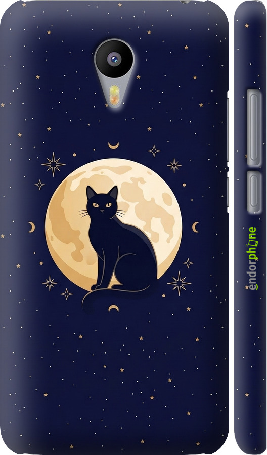 3D пластиковый матовый чехол Cute Cat Celestial/Witchy для Meizu M2 Note - 6787m-94 изображение 