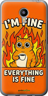 2D пластиковый чехол 'Funny Cat' для Meizu M2 Note изображение 6