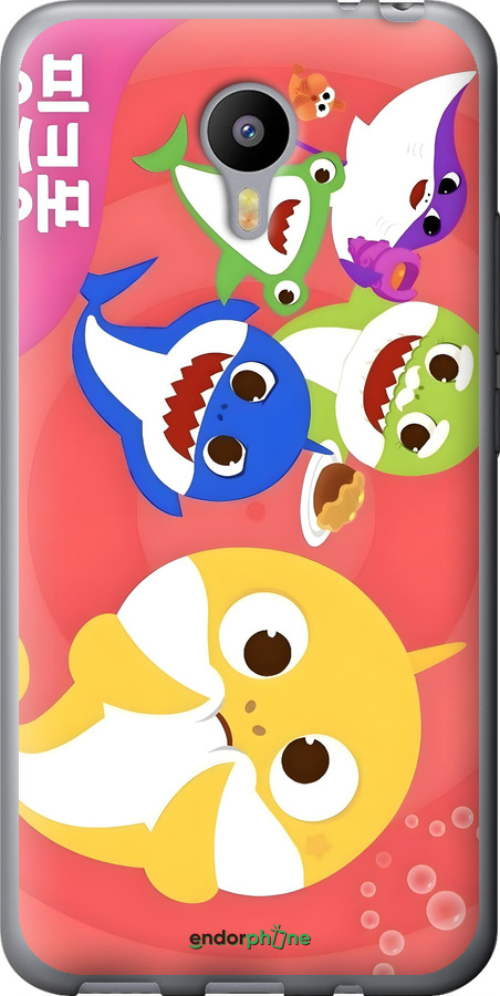 2D пластиковий чехол Бейби Шаркс для Meizu M2 Note - 6305t-94 изображение 