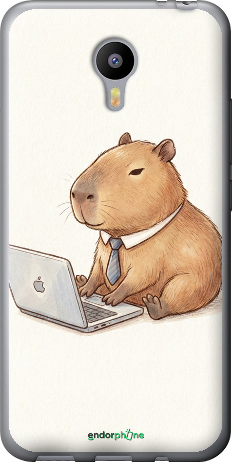 2D пластиковый чехол Funny Capybara CEO Working для Meizu M2 Note - 6777t-94 изображение 