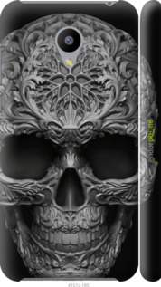 3D пластиковий матовий чехол skull-ornament для Meizu M2 - 4101m-185 изображение 