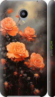 3D пластиковый глянцевый чехол Оранжевые розы для Meizu M2 - 5944c-185 изображение 