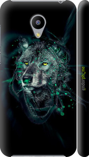 3D пластиковий матовий чехол Wolf для Meizu M2 - 6610m-185 изображение 