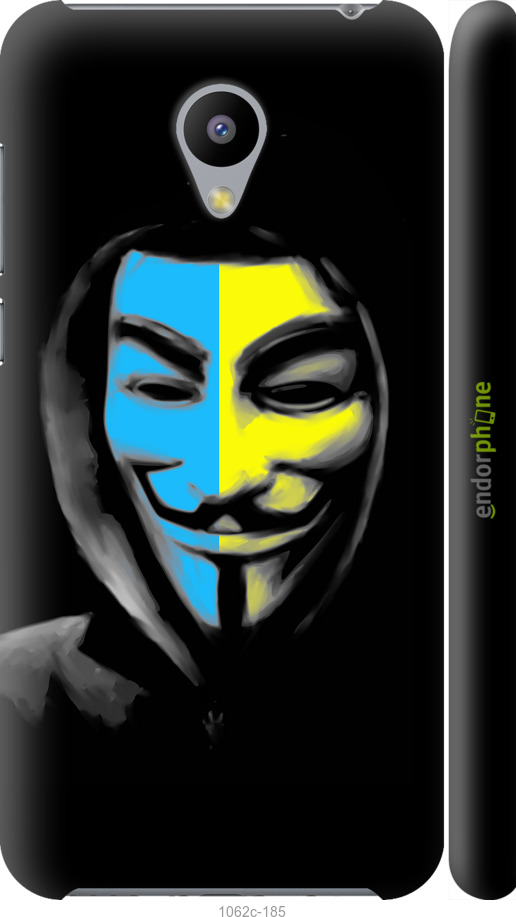 3D пластиковый глянцевый чехол Украинский анонимус для Meizu M2 - 1062c-185 изображение 