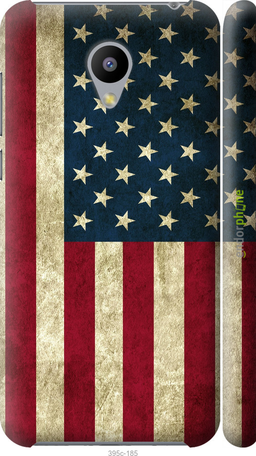 3D пластиковий глянцевий чехол Прапор США для Meizu M2 - 395c-185 изображение 