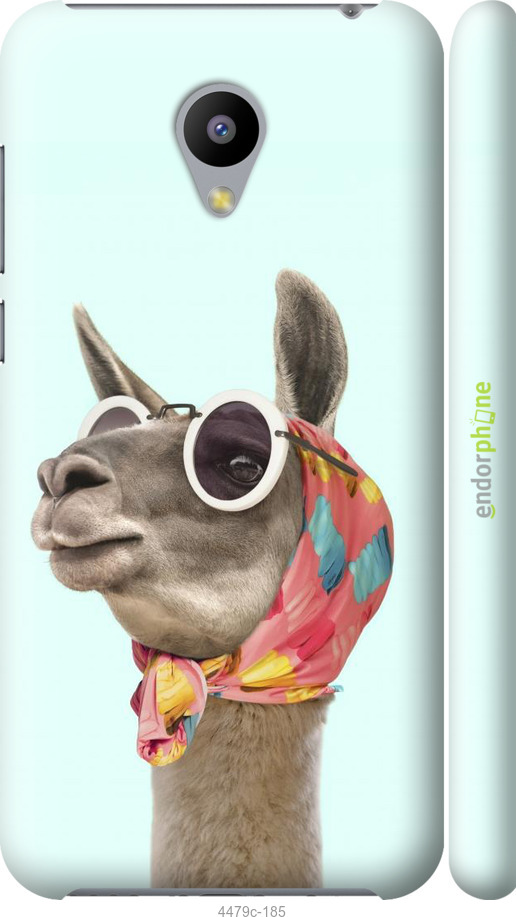 3D пластиковый глянцевый чехол Модная лама для Meizu M2 - 4479c-185 изображение 