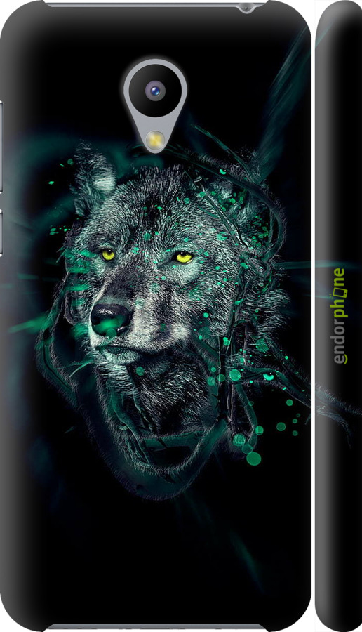 3D пластиковий матовий чехол Wolf для Meizu M2 - 6610m-185 изображение 