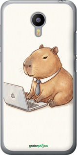 2D пластиковый чехол 'Funny Capybara CEO Working' для Meizu M2 изображение 1