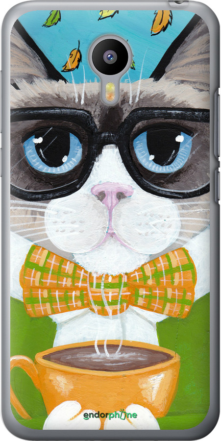 2D пластиковый чехол Cat&Coffee для Meizu M2 - 4053t-185 изображение 
